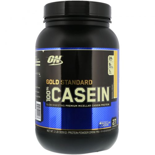 Optimum Nutrition, Gold Standard 100% Casein, Banana Cream, 2 lbs (909 g)