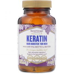 ReserveAge Nutrition, Keratin Booster для мужчин, 60 растительных капсул