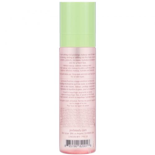 Pixi Beauty, Makeup Fixing Mist, with Rose Water and Green Tea, 2.7 fl oz (80 ml)