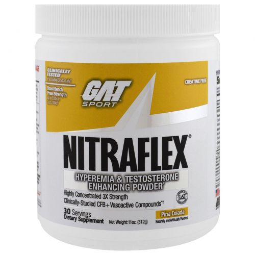 GAT, Nitraflex, Пина колада, 10,6 унц. (300 г)