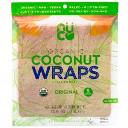 NUCO, Organic Coconut Wraps, Original, 5 Wraps (14 g) Each