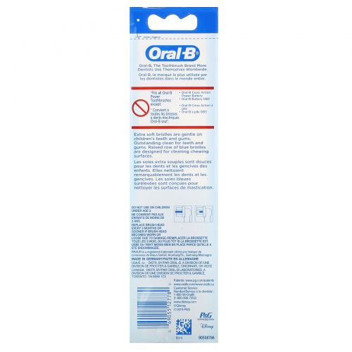 Oral-B, Kids, Frozen, Replacement Brush Heads, Extra Soft, 3+ Years, 2 Brush Heads