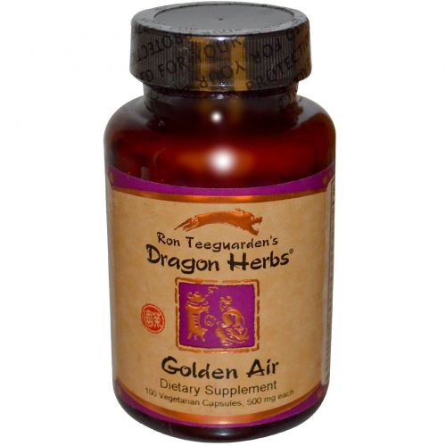 Dragon Herbs, Golden Air, 500 мг, 100 капсул на растительной основе