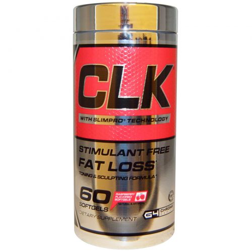Cellucor, CLK, With Slimpro Technology, Raspberry Flavored Softgels, 60 Softgels