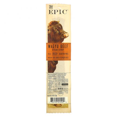 Epic Bar, Wagyu Beef Steak Strip, 0.08 oz (23 g)