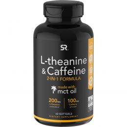 Sports Research, L-Theanine & Caffeine with MCT Oil, 60 Softgels