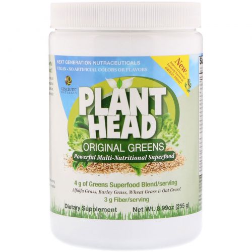 Genceutic Naturals, Plant Head, натуральная зелень, 8,99 унций (255 г)