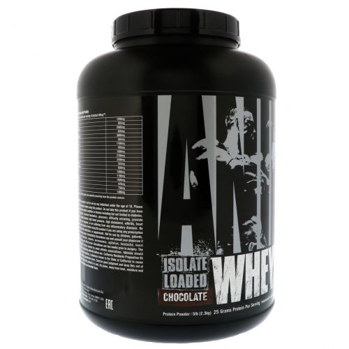 Universal Nutrition, Animal Whey Isolate Loaded, Chocolate, 5 lb (2.3 kg)