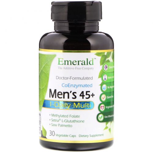 Emerald Laboratories, Multi Vit-A-Min, мультивитамины для мужчин 45+, по 1 капсуле в день, 30 вегетарианских капсул
