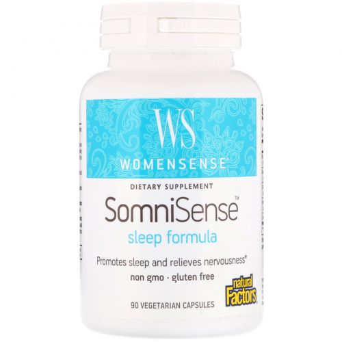 Natural Factors, WomenSense, SomniSense, Sleep Formula, 90 Vegetarian Capsules