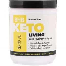 Nature's Plus, BHB Keto Living, ягодный лимонад, 7,4 унц. (210 г)