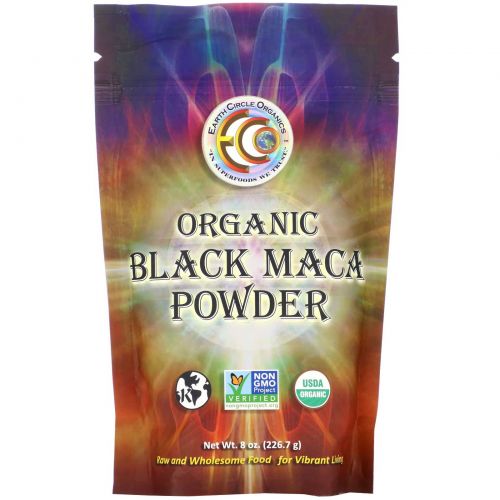 Earth Circle Organics, Organic Black Maca Powder, 8 oz (226.7 g)