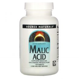 Source Naturals, Яблочная кислота, 833 мг, 120 таблеток