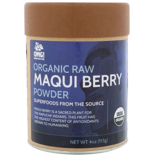 OMG! Food Company, LLC, Organic, Raw Maqui Berry Powder, 4 oz (113 g)