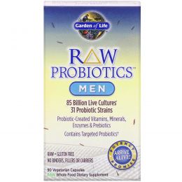 Garden of Life, Сырые пробиотики для мужчин, 90 капсул на растительной основе (Ice)