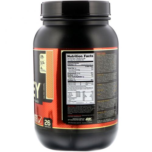 Optimum Nutrition, 100% натуральный вкус Whey Gold Standard, соленая карамель, 819 г