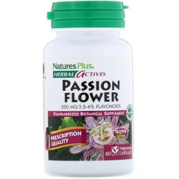 Nature's Plus, Растительная активность, пассифлора, 250 мг, 60 вегетарианских капсул