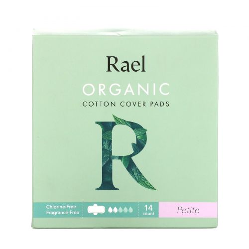 Rael, Organic Cotton Cover Pads, Petite, 14 Count