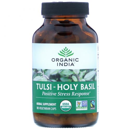 Organic India, Tulsi-Holy Basil, 180 Vegetarian Caps