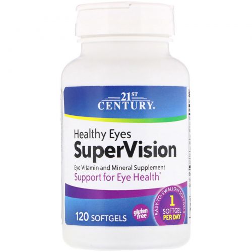 21st Century, Healthy Eyes (здоровые глаза) SuperVision, 120 желатиновых капсул