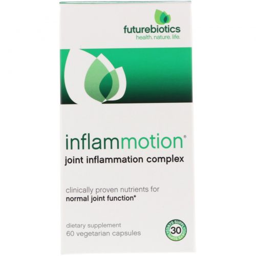 FutureBiotics, InflamMotion, Комплекс при воспалении суставов, 60 растительных капсул