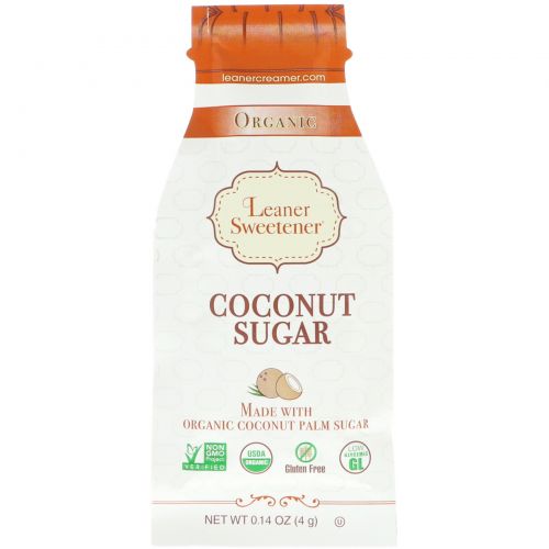 Leaner Creamer, Organic, Coconut Sugar, 20 Individual Packets, 0.14 oz (4 g) Each