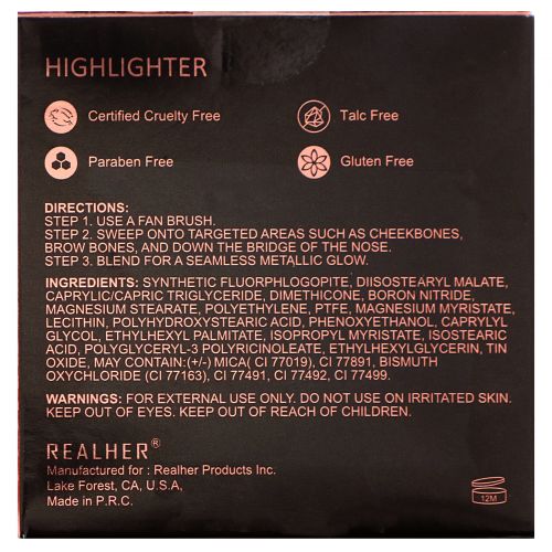 RealHer, Confidence In My Glow, Highlighter, 0.31 oz (9 g)