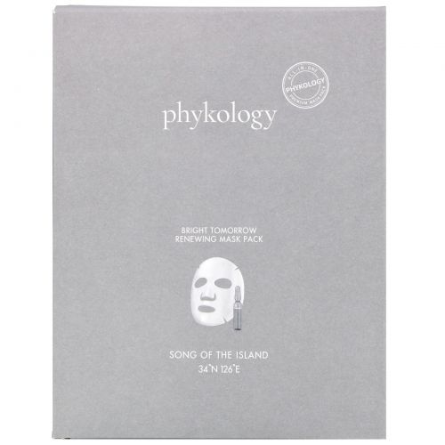 Phykology, Bright Tomorrow Renewing Mask Pack, 5 Sheets, 23 g Each