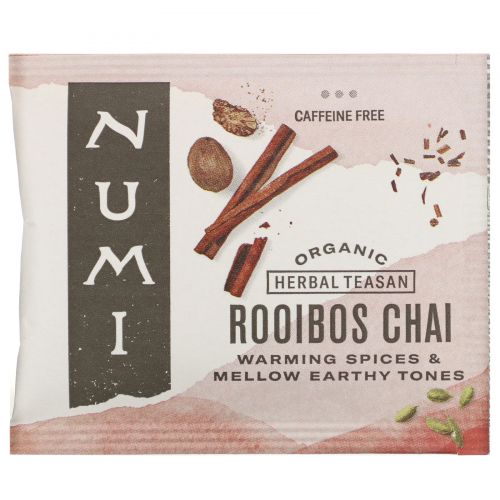 Numi Tea, Organic, Herbal Teasans, Rooibos Chai, 18 Tea Bags, 1.71 oz (48.6 g)