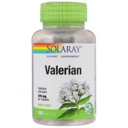 Solaray, Valerian, 470 mg, 180 Veggie Caps