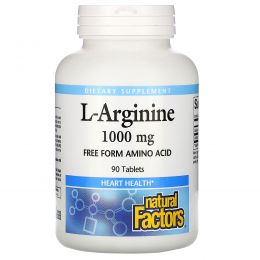 Natural Factors, L-Arginine, 1,000 mg, 90 Tablets