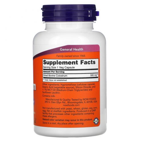 Now Foods, Colostrum, 500 mg, 120 Veggie Caps