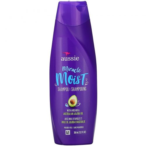 Aussie, Miracle Moist, Shampoo, Avocado & Australian Jojoba Oil, 12.1 fl oz (360 ml)