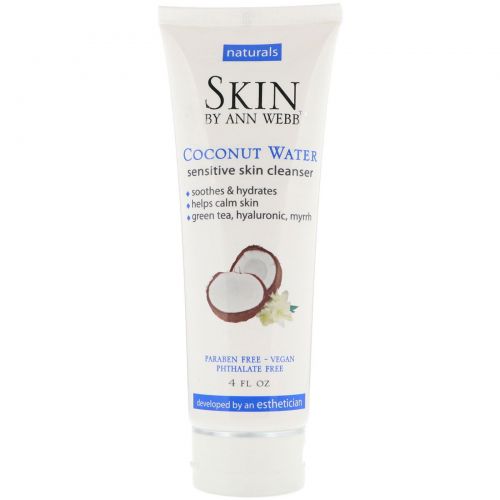 Skin By Ann Webb, Sensitive Skin Cleanser, Coconut Water, 4 fl oz