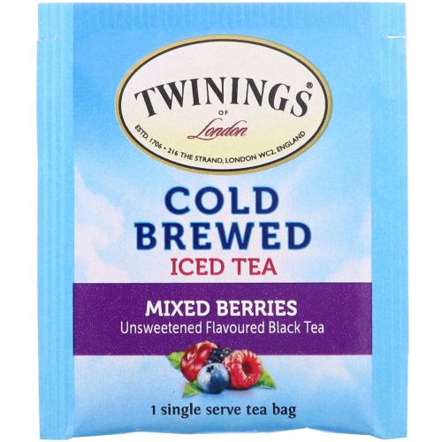 Twinings, Холодный чай, ягодная смесь, 20 чайных пакетиков, 40 г (1,14 oz)