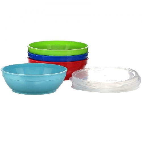 NUK, Миски Gerber Graduates Bunch-a-Bowls, 4 миски и крышки