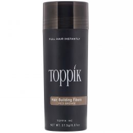 Toppik, Hair Building Fibers, волокна, оттенок коричневый, 27,5 г