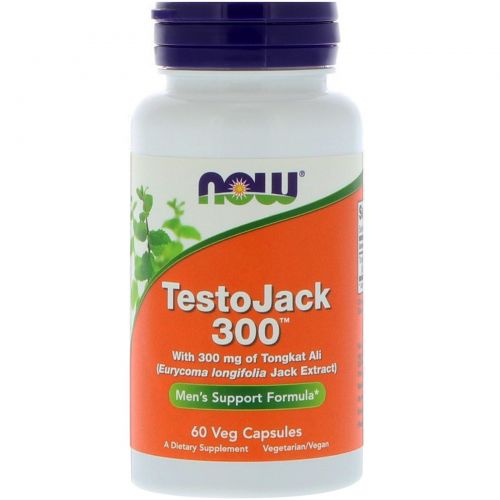 Now Foods, TestoJack 300, 60 растительных капсул