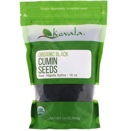 Kevala, Organic Raw Black Cumin Seeds, 16 oz.