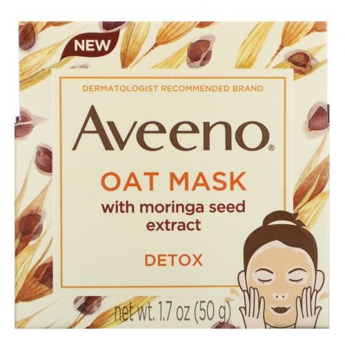 Aveeno, Oat Mask with Moringa Seed Extract, Detox, 1.7 oz (50 g)