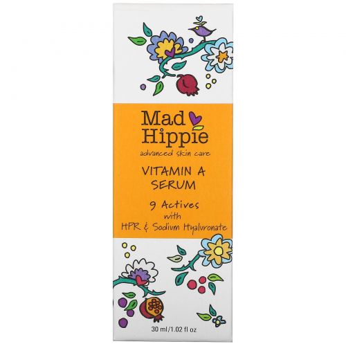 Mad Hippie Skin Care Products, Сыворотка с витамином A, 1,02 жидкая унция (30 мл)