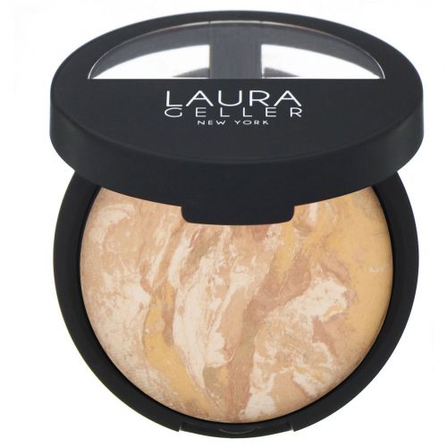 Laura Geller, Цветная корректирующая тональная основа Baked Balance-N-Brighten, оттенок светлый, 9 г