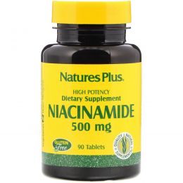 Nature's Plus, Ниацинамид, 500 мг, 90 таблеток