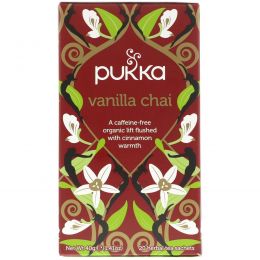 Pukka Herbs, Ванильный чай, без кофеина, 20 пакетиков, 1,41 унции (40 г)