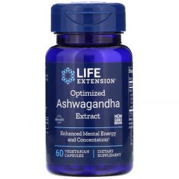 Life Extension, Оптимизированный экстракт ашвагандха, 60 капсул