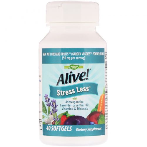 Nature's Way, Alive! Stress Less, 40 мягких таблеток