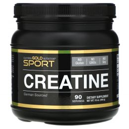 California Gold Nutrition, SPORT, German, Pure Creatine Monohydrate, Creapure, Gluten-Free, 16 унций (454 г)