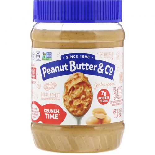 Peanut Butter & Co., Crunch Time, Хрустящее арахисовое масло, 16 oz (454 г)