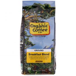 Organic Coffee Co., Breakfast Blend, Молотый кофе, 12 унций (340 г)