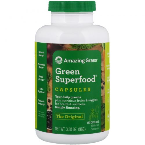 Amazing Grass, Green SuperFood, 650 мг, 150 капсул